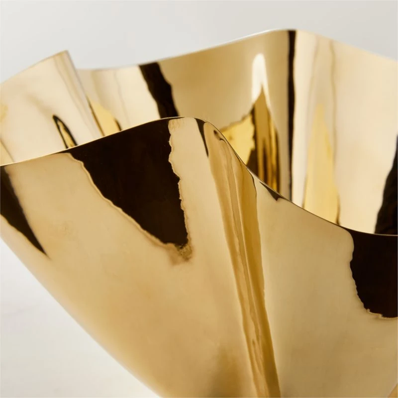 Adorn Brass Abstract Bowl 4 Adorn Brass Abstract Bowl - Image 2