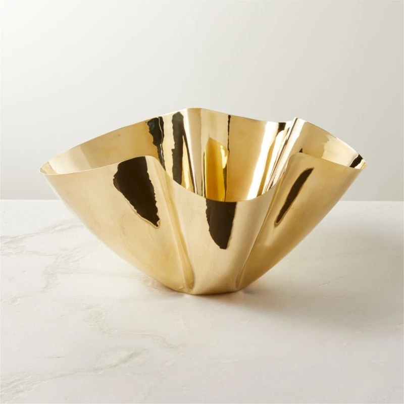 Adorn Brass Abstract Bowl 3 Adorn Brass Abstract Bowl