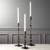 Allis Black Taper Candle Holders 2 Allis Black Taper Candle Holders -Home Store AllisTaperHolderGrpFHF17
