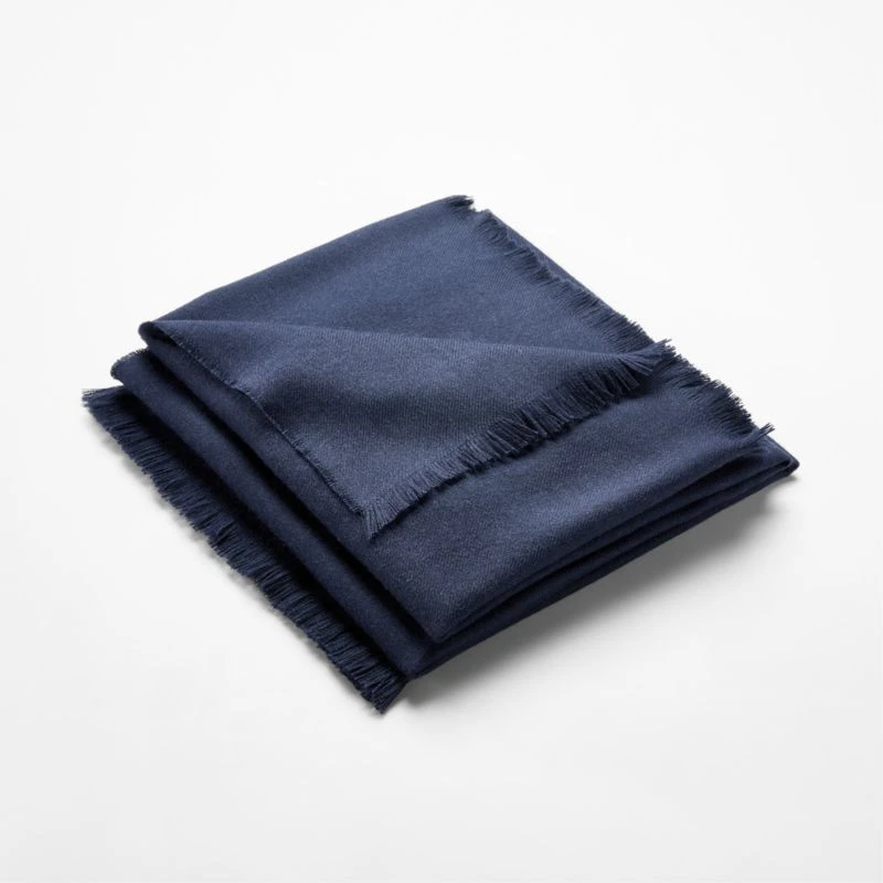 Alpaca Navy Throw Blanket 40"x60" 4 Alpaca Navy Throw Blanket 40"x60" - Image 2