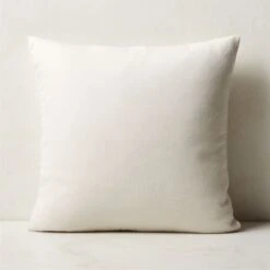 Alpaca Warm White Throw Pillow With Down-Alternative Insert 20''