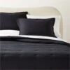 Alto Organic Cotton Black Quilt And Pillow Shams 2 Alto Organic Cotton Black Quilt And Pillow Shams -Home Store AltoOrgCttnBlkFQFQuiltSHS23