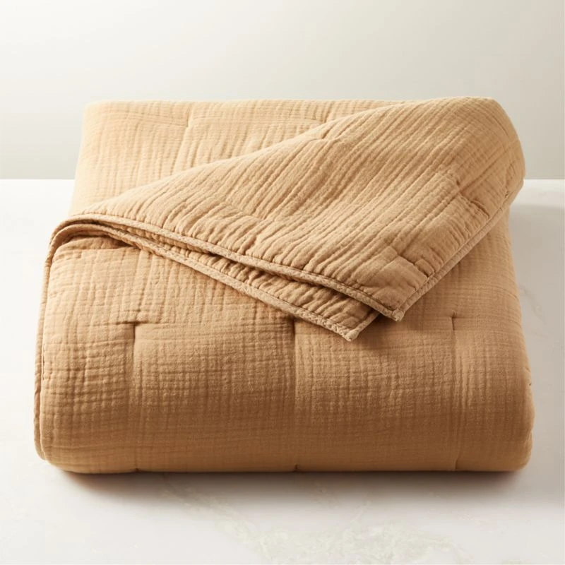 Alto Camel Organic Cotton Quilt And Shams 4 Alto Camel Organic Cotton Quilt And Shams - Image 2