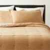 Alto Camel Organic Cotton Quilt And Shams -Home Store AltoOrgCttnCmlFQQuiltSHF22