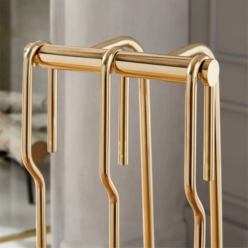 3-Piece Amos Brass Fireplace Tools 4 3-Piece Amos Brass Fireplace Tools - Image 2