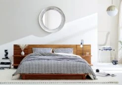 Estela Black And White Organic Cotton Duvet Cover And Shams -Home Store AndesQueenAcaciaBedJN19 1