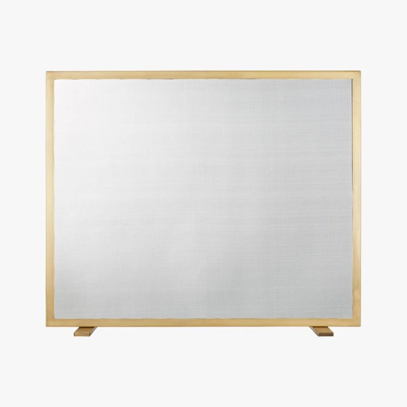 Antique Brass Fireplace Screen 7 Antique Brass Fireplace Screen - Image 5