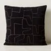 Arabella Black Velvet Throw Pillow With Down-Alternative Insert 23'' 1 Arabella Black Velvet Throw Pillow With Down-Alternative Insert 23'' -Home Store ArabellaBlkVlvtPlw23inSHS23