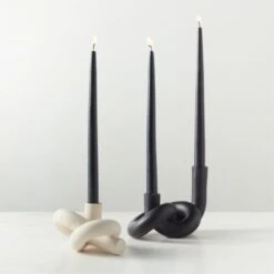 Asha Black Knotted Double Taper Candle Holder 14 Asha Black Knotted Double Taper Candle Holder -Home Store AshaTaperHolderGroupAVFHS23