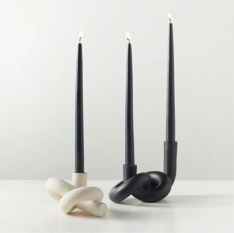 Asha Black Knotted Double Taper Candle Holder 7 Asha Black Knotted Double Taper Candle Holder - Image 5