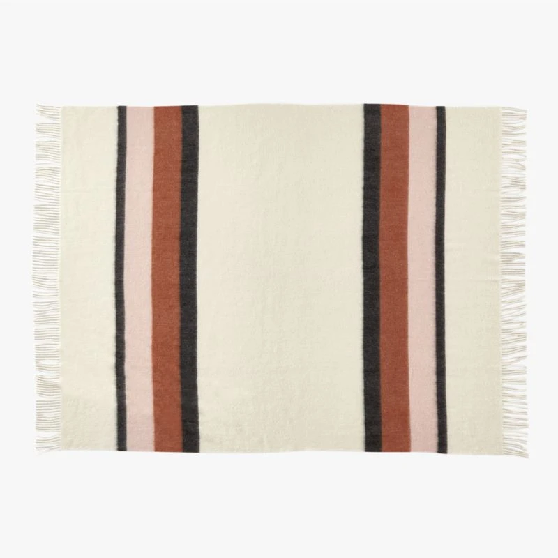 Banda Striped Merino Wool Throw Blanket 5 Banda Striped Merino Wool Throw Blanket - Image 3