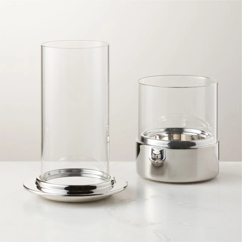 Alta And Bassa Stainless Steel Hurricane Candle Holders 4 Alta And Bassa Stainless Steel Hurricane Candle Holders - Image 2