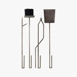 4-Piece Bend Raw Steel Standing Fireplace Tool Set 9 4-Piece Bend Raw Steel Standing Fireplace Tool Set -Home Store BendFrplcToolsRawSteelS4AVF19