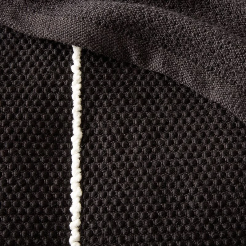 Berrini Handwoven Black Full/Queen Bed Blanket 5 Berrini Handwoven Black Full/Queen Bed Blanket - Image 3