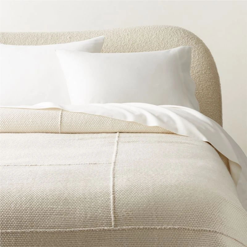 Berrini Handwoven Warm White Full/Queen Bed Blanket 4 Berrini Handwoven Warm White Full/Queen Bed Blanket - Image 2
