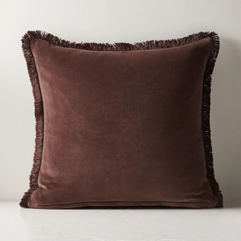 Bettie Chocolate Brown Throw Pillow With Down-Alternative Insert 23" 4 Bettie Chocolate Brown Throw Pillow With Down-Alternative Insert 23" - Image 2