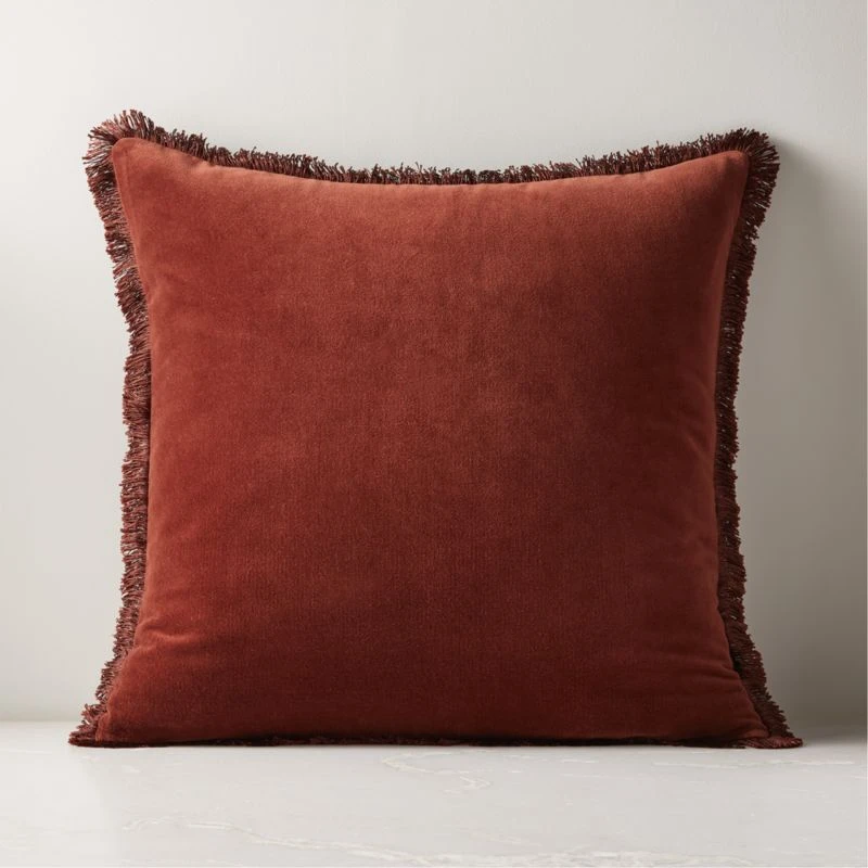 Bettie Dark Rust Red Throw Pillow With Down-Alternative Insert 23" 3 Bettie Dark Rust Red Throw Pillow With Down-Alternative Insert 23"