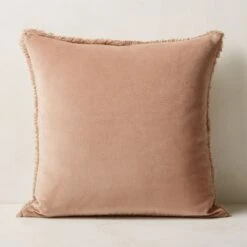 Bettie Light Brown Throw Pillow With Down-Alternative Insert 23''