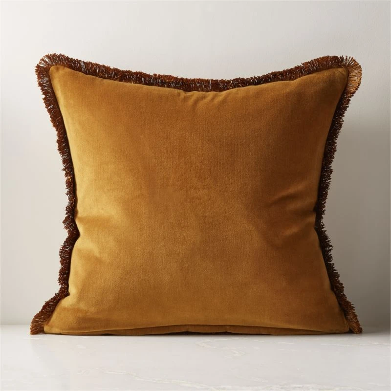 Bettie Tapenade Yellow Throw Pillow With Down-Alternative Insert 23" 4 Bettie Tapenade Yellow Throw Pillow With Down-Alternative Insert 23" - Image 2