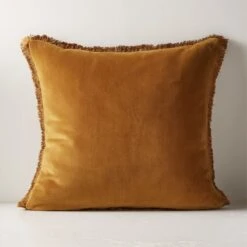 Bettie Tapenade Yellow Throw Pillow With Down-Alternative Insert 23"
