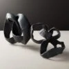 Black Aluminum Ribbon Table Sculpture 2 Black Aluminum Ribbon Table Sculpture -Home Store BlackRibbonSculptureSHS20