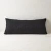 36"x16" Black Boucle Throw Pillow