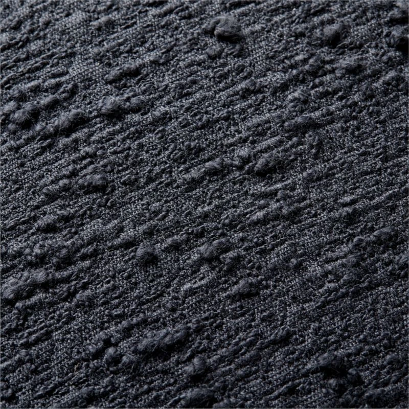 Black Boucle Throw Pillow With Down-Alternative Insert 23" 4 Black Boucle Throw Pillow With Down-Alternative Insert 23" - Image 2