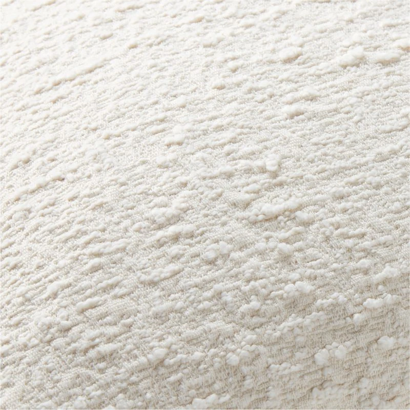 Ivory White Boucle Throw Pillow With Down-Alternative Insert 18'' 4 Ivory White Boucle Throw Pillow With Down-Alternative Insert 18'' - Image 2