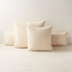 Ivory White Boucle Throw Pillow With Down-Alternative Insert 18'' 7 Ivory White Boucle Throw Pillow With Down-Alternative Insert 18'' -Home Store BoucleIvoryPillowCllctnFHF23 1
