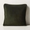 Brye Dark Green Velvet Throw Pillow With Down-Alternative Insert 20'' 2 Brye Dark Green Velvet Throw Pillow With Down-Alternative Insert 20'' -Home Store BryeDkGrnVlvtPillow20inSHS23