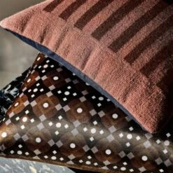Rhava Woven Brown Throw Pillow With Feather-Down Insert 20" 9 Rhava Woven Brown Throw Pillow With Feather-Down Insert 20" -Home Store CB2FA22 36A 108 detail3
