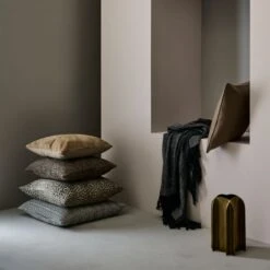 Ivy Camel Brown Cashmere Throw Pillow With Down-Alternative Insert 20" -Home Store CB2FA22 39A hero 4