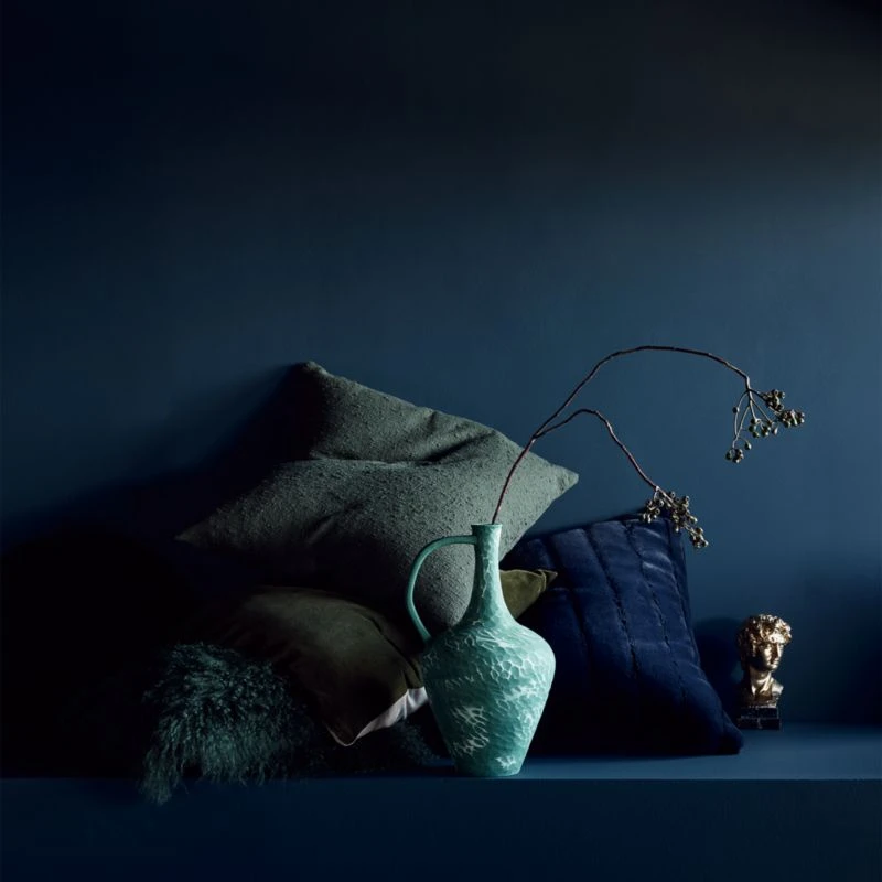 Teal Mongolian Sheepskin Fur Throw Pillow With Down-Alternative Insert 16" 7 Teal Mongolian Sheepskin Fur Throw Pillow With Down-Alternative Insert 16" - Image 5