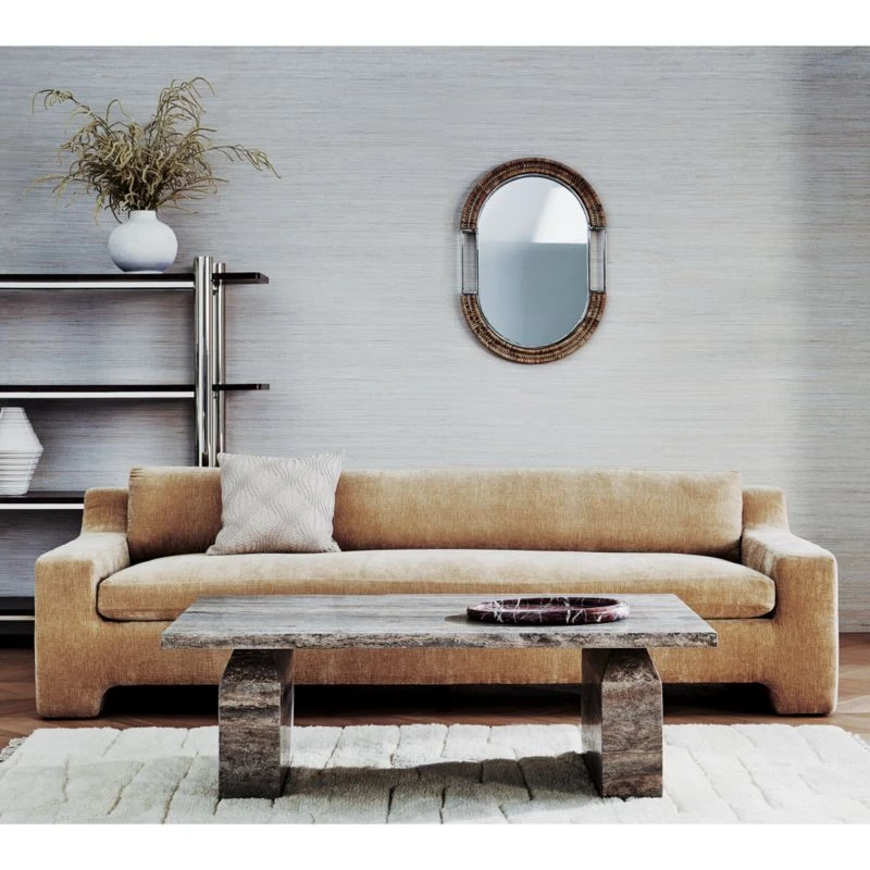 Flow White Leather Throw Pillow With Down-Alternative Insert 18" 5 Flow White Leather Throw Pillow With Down-Alternative Insert 18" - Image 4