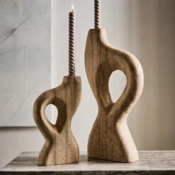 Tima Yellow Stone Taper Candle Holder Small 13 Tima Yellow Stone Taper Candle Holder Small -Home Store CB2FA23 31B hero