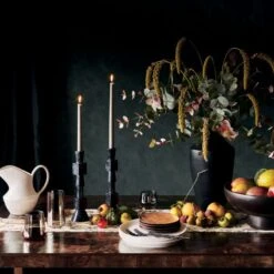 Black Ceramic Pedestal Bowl -Home Store CB2HOL21 15A heroOC21 1x1