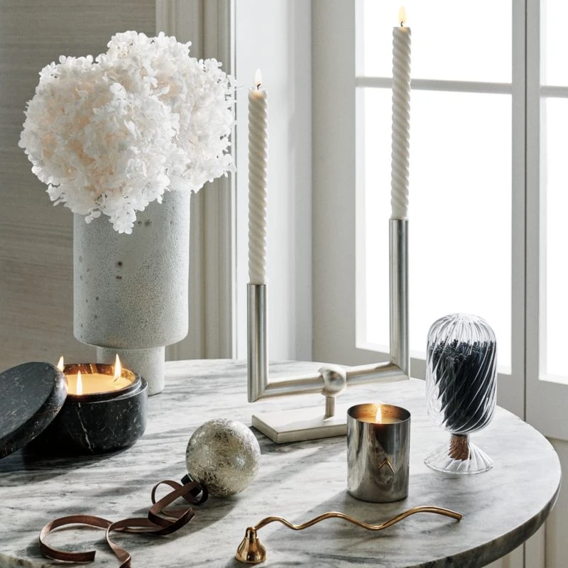 Coraline Silver-Plated Double Taper Candle Holder 8 Coraline Silver-Plated Double Taper Candle Holder - Image 6