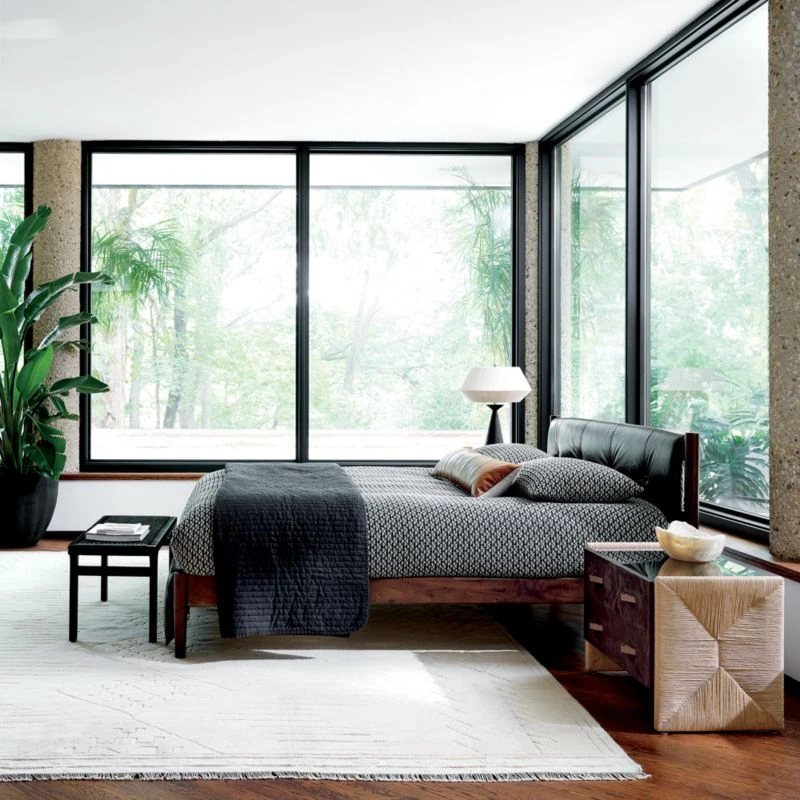 Kamet Organic Cotton Black Duvet Cover And Shams 6 Kamet Organic Cotton Black Duvet Cover And Shams - Image 4