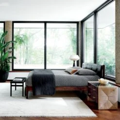 PaxtonEUROPEAN FLAX™-Certified Linen Garment Washed Black Quilt And Shams 9 PaxtonEUROPEAN FLAX™-Certified Linen Garment Washed Black Quilt And Shams -Home Store CB2SP22 08A V1 2