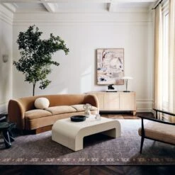 Terre Ivory White Velvet Sphere Throw Pillow 13 Terre Ivory White Velvet Sphere Throw Pillow -Home Store CB2SP23 14A Hero