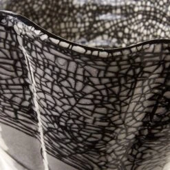 Cavo Scalloped Black And White Vase -Home Store CavoBlackNWhiteVaseAV2SHS22