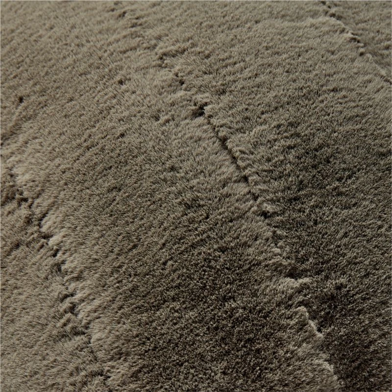 Channel Moss Green Faux Fur Throw Pillow With Down-Alternative Insert 18'' 4 Channel Moss Green Faux Fur Throw Pillow With Down-Alternative Insert 18'' - Image 2