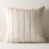 Channel Off-White Faux Fur Throw Pillow With Down-Alternative Insert 23" -Home Store ChannelFxFrOatPllw23X23inSHF22