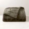 Channel Moss Green Faux Fur Throw Blanket 2 Channel Moss Green Faux Fur Throw Blanket -Home Store ChannelFxFurDkMossThrowSHF23