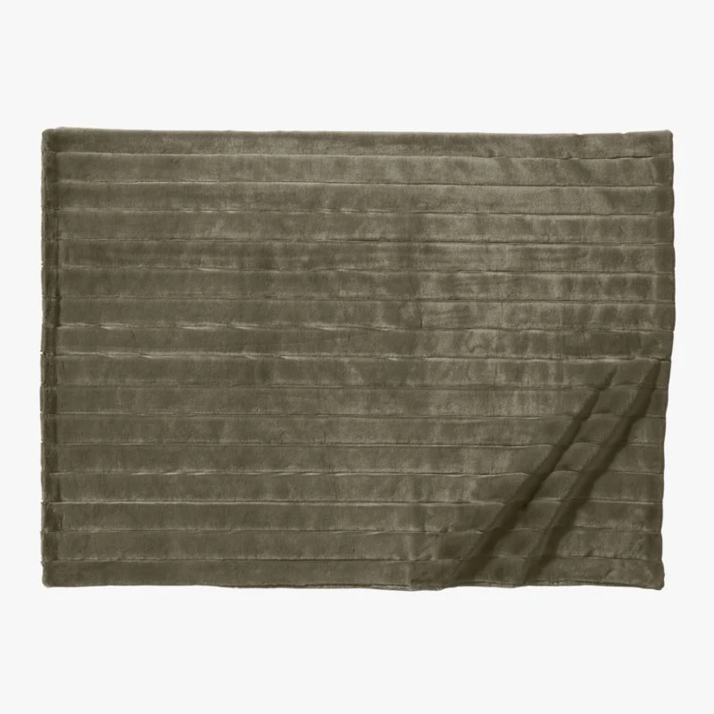 Channel Moss Green Faux Fur Throw Blanket 4 Channel Moss Green Faux Fur Throw Blanket - Image 2