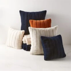 Channel Navy Faux Fur Throw Blanket 12 Channel Navy Faux Fur Throw Blanket -Home Store ChannelFxFurThrwNPllwCllctnFHF22 1