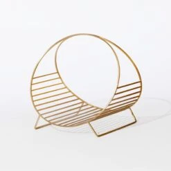 Chord Antique Brass Log Holder -Home Store ChordLogHolderAntqBrassF20