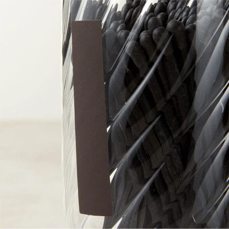 Small Glass Cloche With Black Matches 5 Small Glass Cloche With Black Matches - Image 3