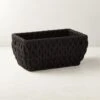 Conway Rectangular Black Cotton Storage Basket Small 2 Conway Rectangular Black Cotton Storage Basket Small -Home Store ConwayBasketBlackAVSHS22