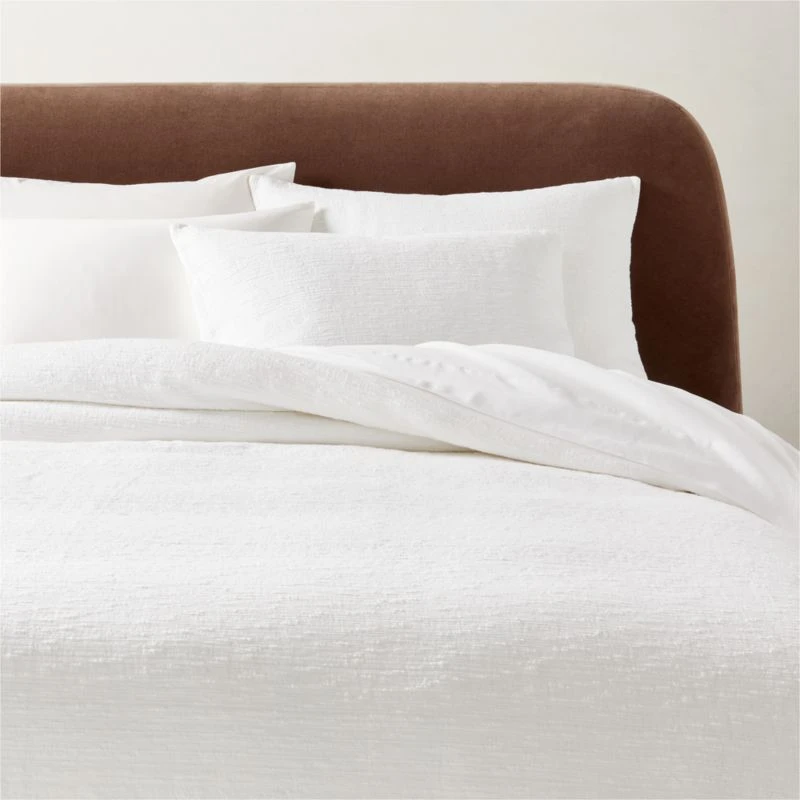 Coopa Cotton Boucle White Standard Pillow Shams Set Of 2 4 Coopa Cotton Boucle White Standard Pillow Shams Set Of 2 - Image 2